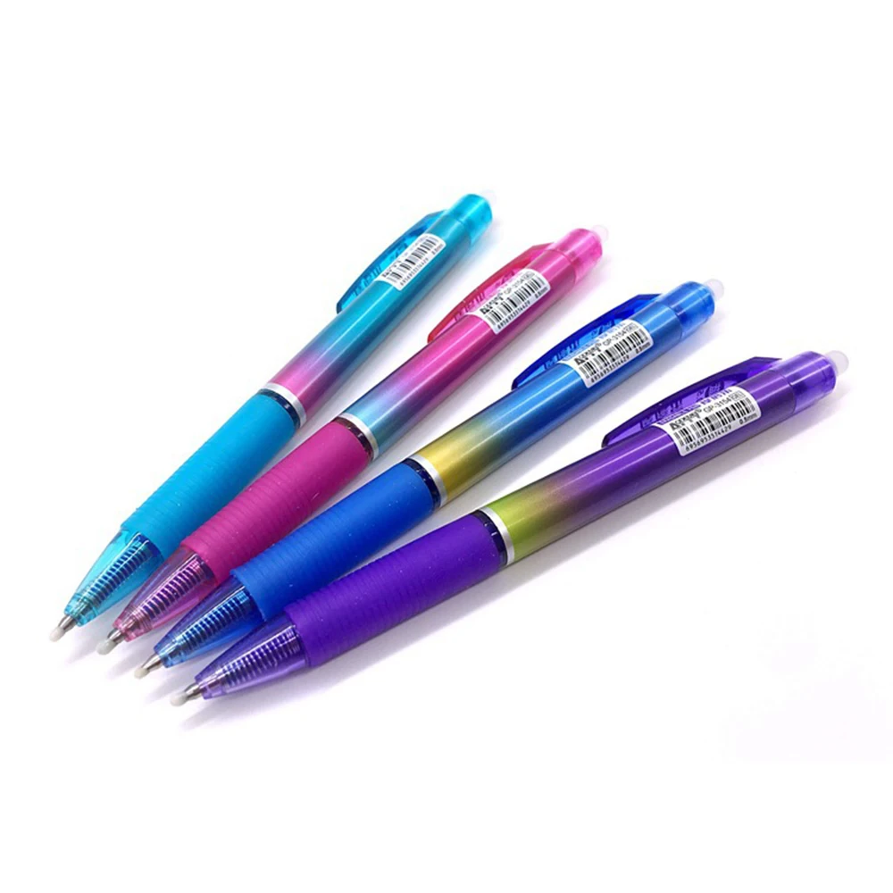 

New 0.5mm Rainbow Color Erasable Gel Pen Rub Magic Pushed Pen Temperature Control School Office Student