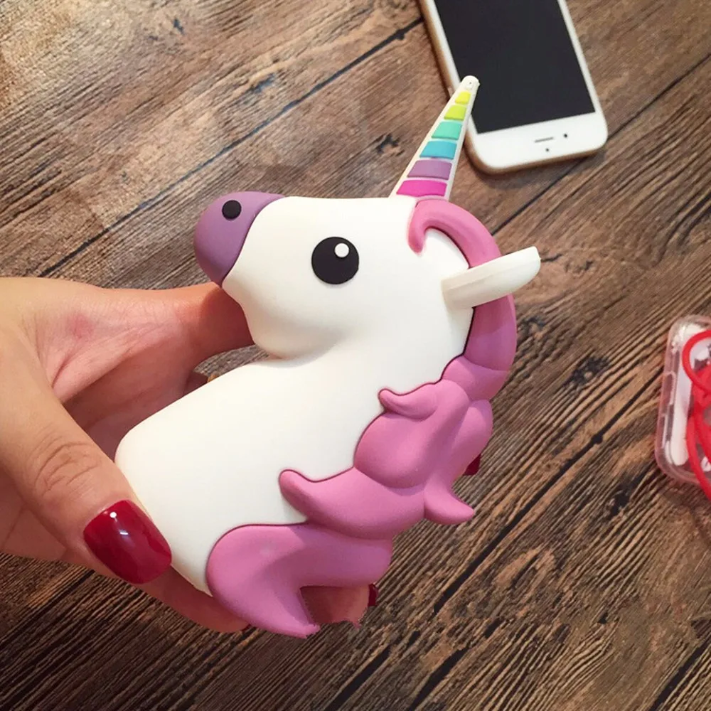 Ultrathin Portable Emoji Power Bank Battery Case 3000mAh Charger Unicorn Cartoon USB for Iphone 5S 6 6S 7 7plus Xiaomi Samsung
