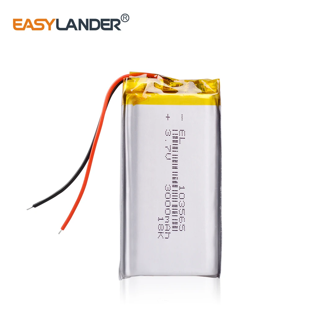 

103565 3.7 V lithium polymer battery 3000 mah DIY power bank For DVD GPS PSP DVR Bluetooth speaker Camera E-book li ion