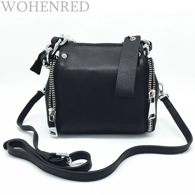  Autumn Winter Fashion Chain Genuine Leather Women Shouder Bag Small Size Female Messenger Bag Desig - 32840611949