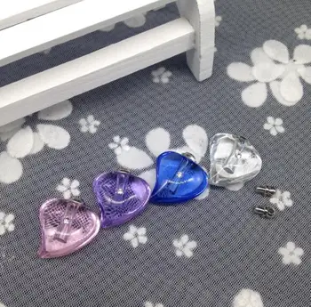 

20pcs/lot heart shape Crystal Vials perfume Essential oil necklace Rhinestone vial diy pendant handmade jewelry name or rice art