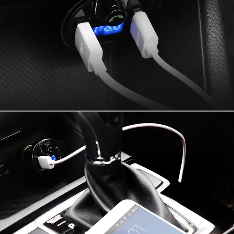 Автомобильный MP3 плеер fm модулятор передатчик Bluetooth Handsfree Call Dual USB Автомобильное