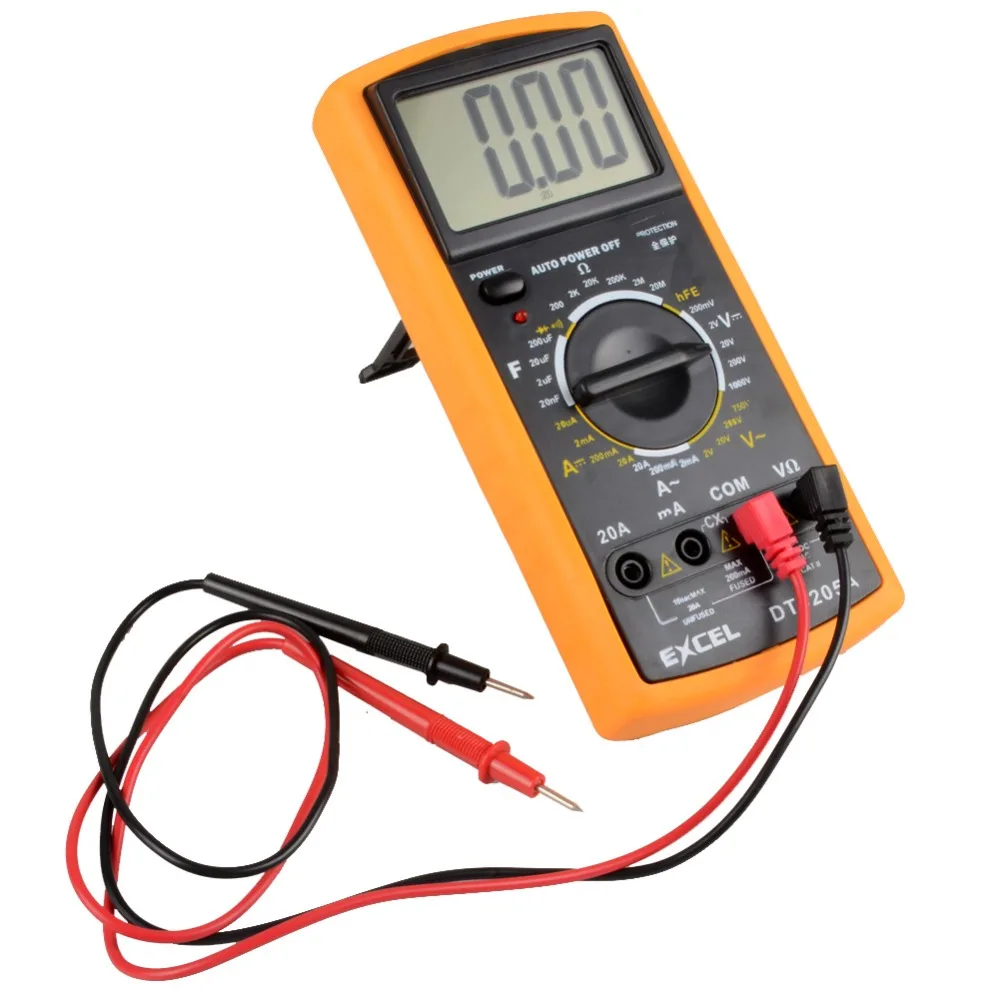 DT9205A Digital Multimeter LCD AC DC Automatic Range Multimeter Tester