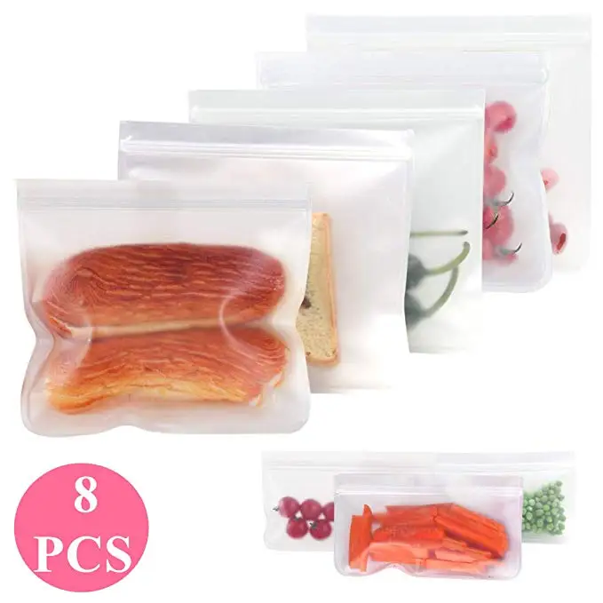 

Silicone Food Storage Containers Reusable Freezer Bag for Snacks Fruits Lunch Leakproof Bento Box FDA Approved BPA Free