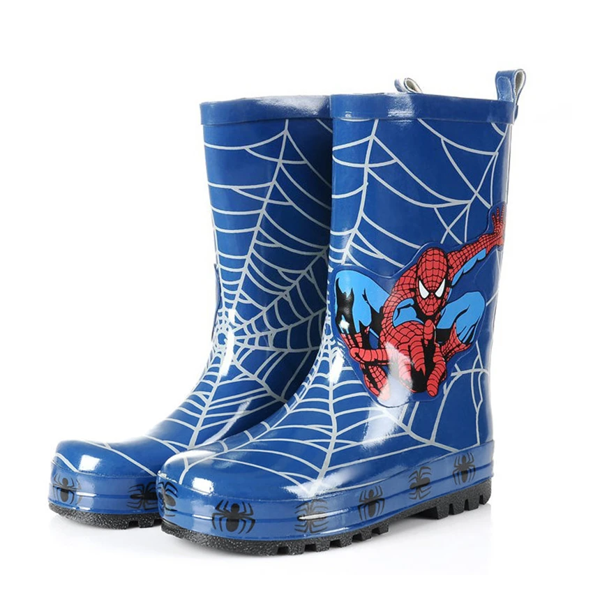 

Rubber Rainboots for Boys Waterproof Children Rainboots Non-slip Mid-Calf Cartoon Rubber Boots Large Size Kids Rain Shoes