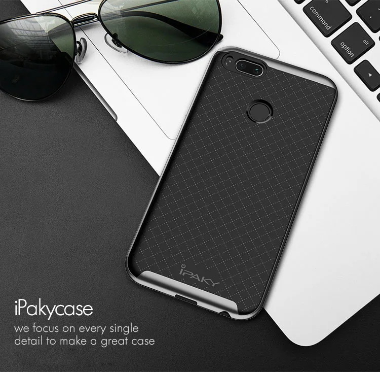 

100% iPaky Top Quality Dual Layered silicone and PC frame Case for Xiaomi mi A1 Cover Heavy protective for xiaomi A1 (mi 5x)