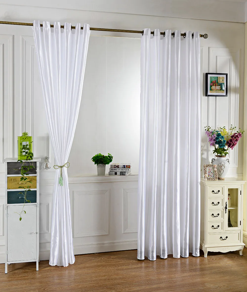 100 x 250CM Pure Color Grommet Ring Top Blackout Window Curtain for Bedroom Living Room