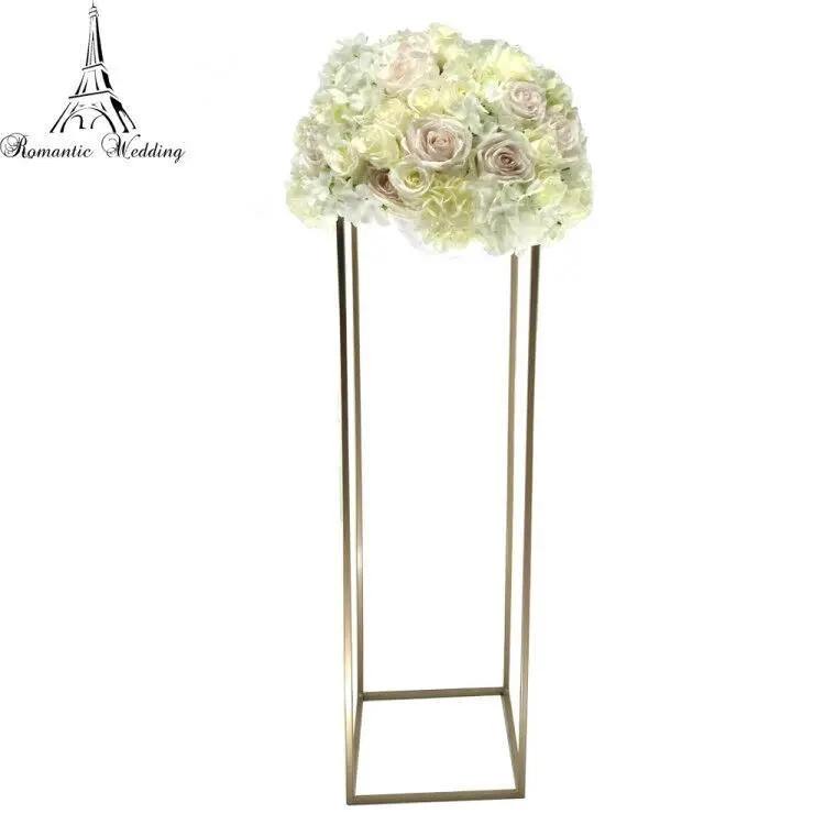 

New Style Wedding Metal Gold Color Flower Vase Column Flower Vase Column Stand For Wedding Centerpiece Decoration