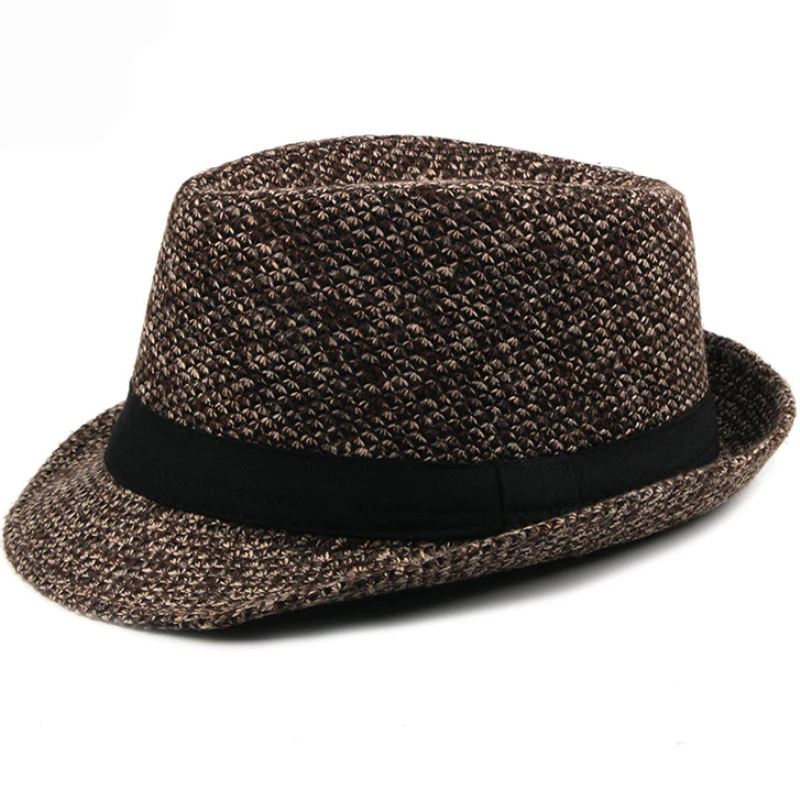 HT1513 британский стиль Fedora шапки для мужчин осень зима повседневные Шапки Trilby