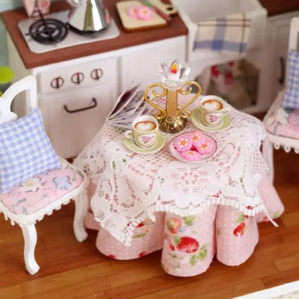 Творческий подарок на день рождения DIY Домик мини-кухня интерьера ручной работы DIY строительного производства модель