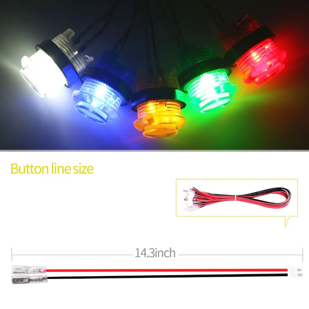  2 Player LED Arcade Game DIY Parts Kit for PC MAME Raspberry Pi / 2x Arcade Joystick + 20x LED Arca - 32974414900