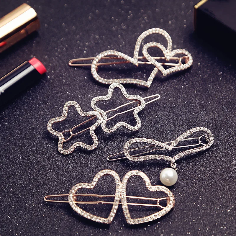 

AIKELINA Fashion Women Ladies Popular Crystal Hairpin Pearl Hair Pin Hair Clips High Quality Hair Accessories Girl Headwear