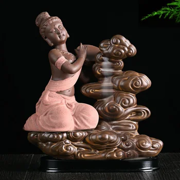 

Flying fairies back cone aromatic fragrance incense tambourine ceramic incense smoke incense incense ceremony hot waterfall view