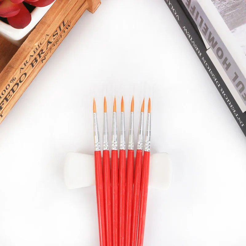 Linha de Gancho Fina Plana Náilon Caneta Pintura Escova Desenho Arte Aquarela Suprimentos 100 Pçs - Set 9 Pincéis de pintura