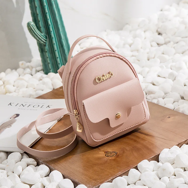 

Korean Style Women Mini Backpack PU Leather Multi-Function Small Backpacks Female fashion bagpack for Ladies Shoulder Bag Girl