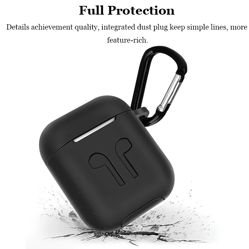 Мягкий силиконовый чехол HLTON для наушников Apple Airpods ударопрочный аксессуары