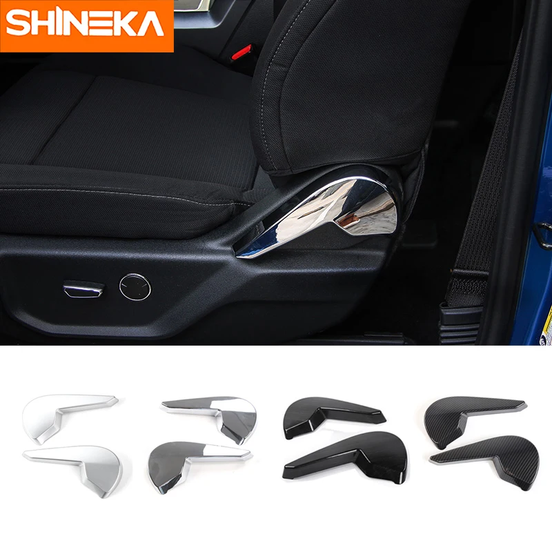 

SHINEKA Car Styling Seat Adjusting Button Cover Seat Extension Switch Cover Trim for Ford F150 2015+