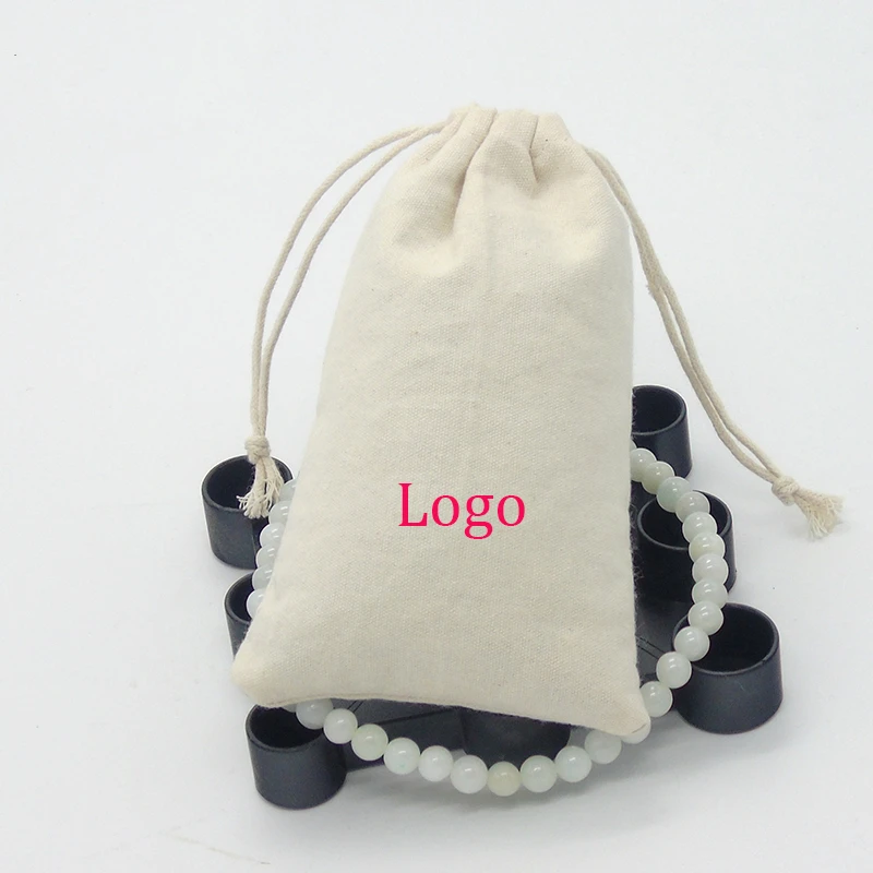 Canvas Drawstring Bag Jewelry/Packaging/Wig/Gift Cotton Pouch