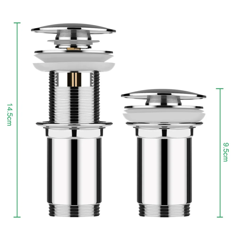 1 шт. Нержавеющая Сталь Всплывающие сточные раковины стопор с переливом ...