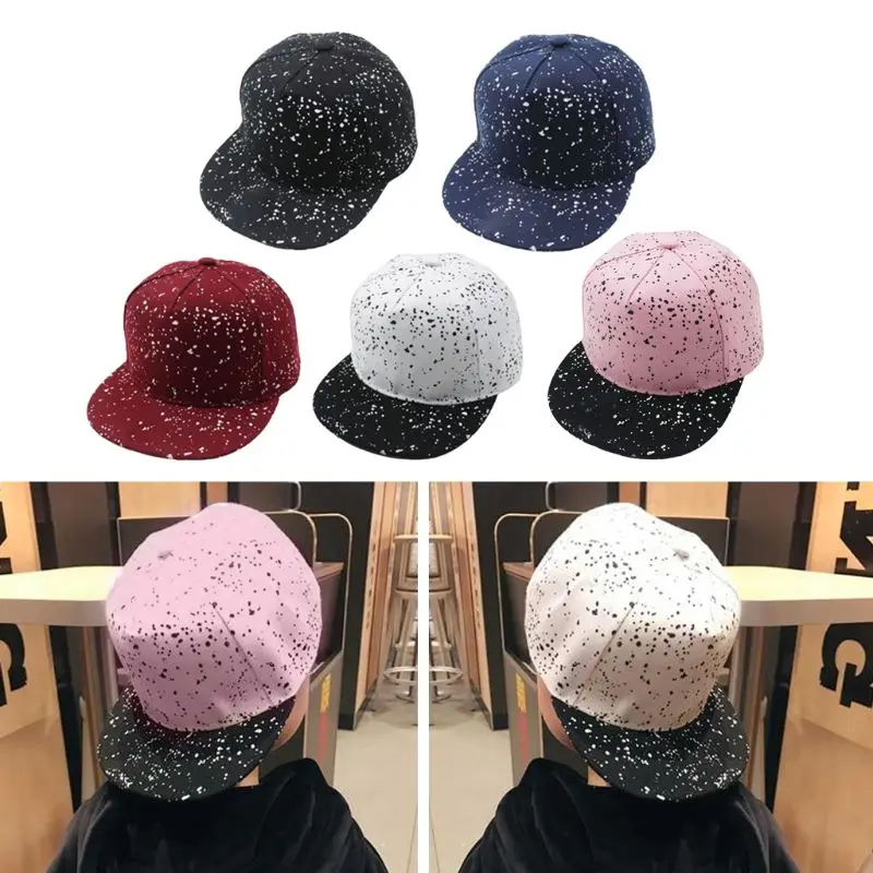 Unisex Dot Printed Hats Adjustable Children Baseball Cap Sun Hip Hop Snapback