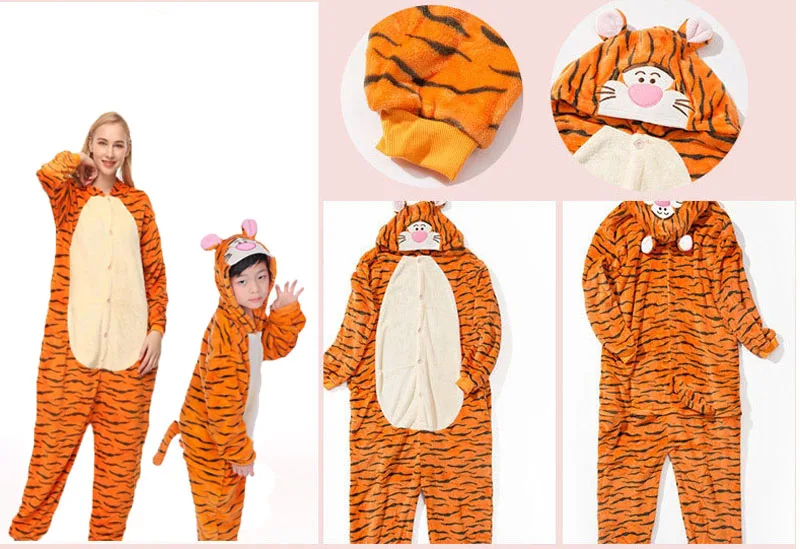 Для женщин Детская Kigurumi Пижама-комбинезон в виде животных, комплекты, одежда для сна с рисунком персонажей из мультфильмов» и «Единорог», зимние, для взрослых, подарок для ребенка, Фланелевая пижама с капюшоном