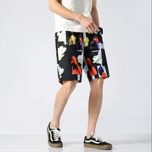 Новые тропические мужские короткие пляжные 10 стиль Homme Флора до колена с принтом фитнес мешковатые джоггеры промежность удобные плюс