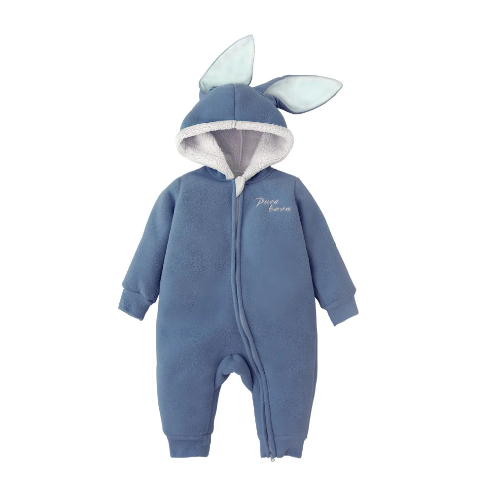 

Pureborn Baby Romper Baby Boy And Girl Clothes Newborns Jumpsuit Cute Rabbit Thick Warm Soft Spring Autumn Winter Infant 2018