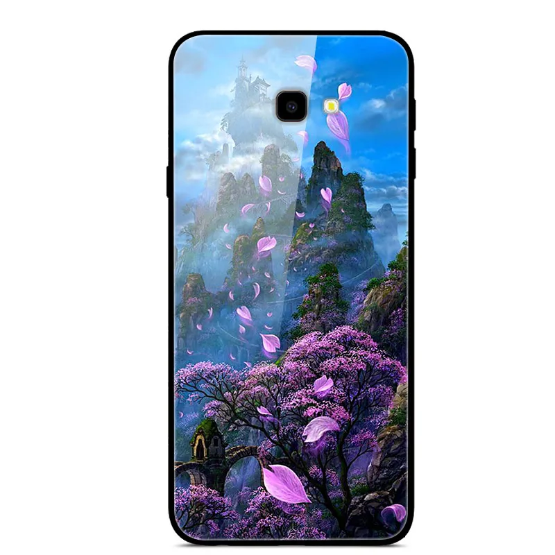Для samsung J4 плюс J4+ закаленное Стекло чехол жесткий задняя крышка чехол для телефона для samsung Galaxy J4 плюс J415F J415 TPU Чехлы-бамперы