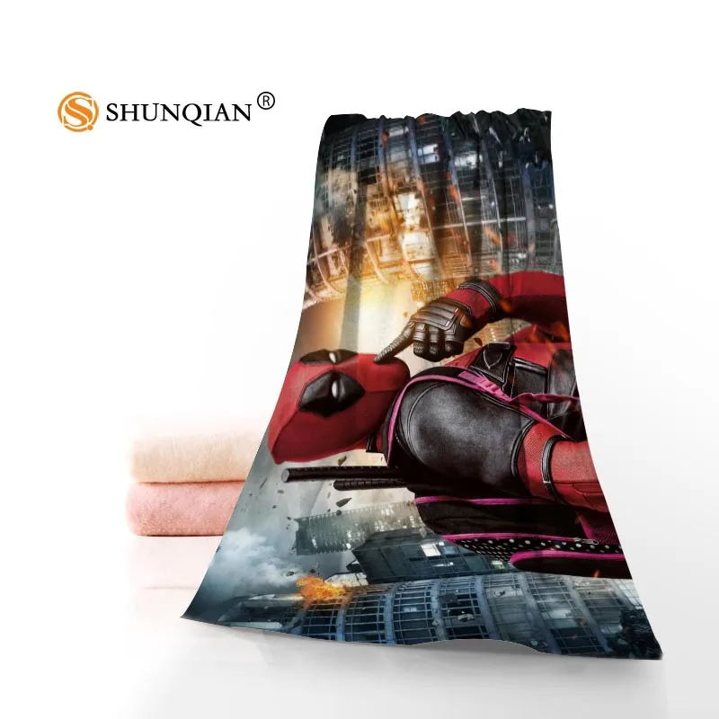 

Hot Custom Deadpool Towel Printed Cotton Face/Bath Towels Microfiber Fabric For Kids Men Women Shower Towels A7.24-1