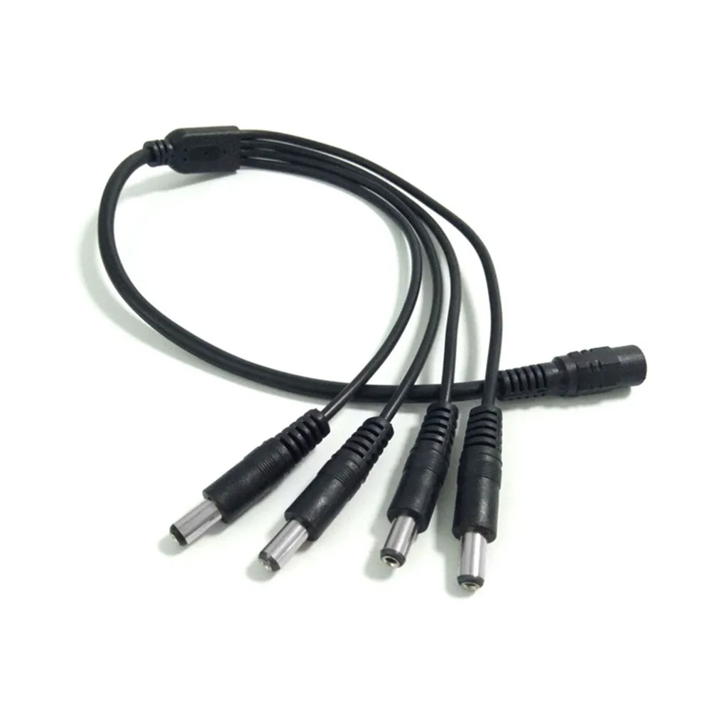 1 Female to 4 Male 4 Channel Splitter Power Cable for CCTV Security Camera DVR