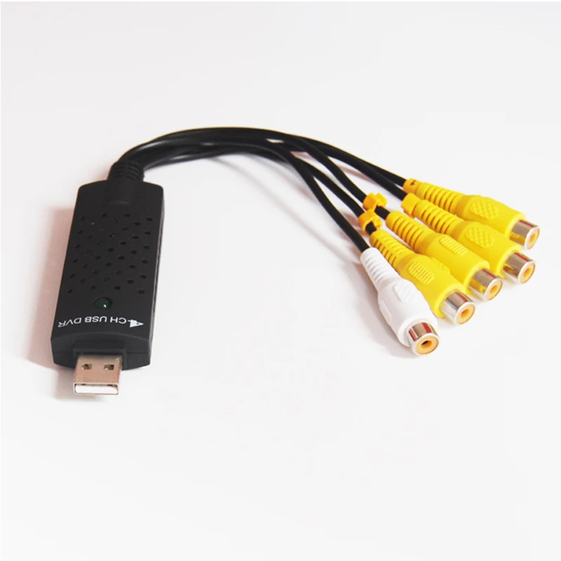 4 канальная карта захвата USB Easycap видео DVR ТВ VHS аудио адаптер для монитор камеры