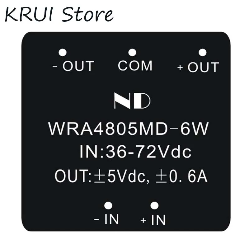 WRA4805MD-6W 2 шт. Лучшее качество изолированный модуль питания 48 В до 5 В двойной выход понижающий преобразователь
