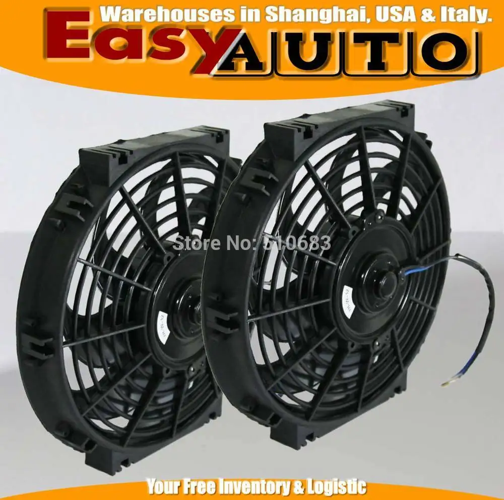 Twin SLIM 10" Pull/Push Racing Radiator Engine Bay Cooling