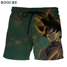 Мужские летние повседневные шорты Dragon Ball Z Super Saiyan 4 Vegetto Son Goku черные Zamasu Dragon Ball 3D пляжные шорты с рисунком плюс размер