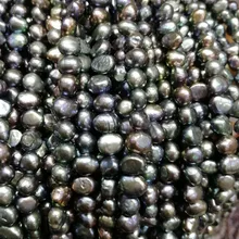 5 шт. свободные бусины черный/розовый/фиолетовый искусственный жемчуг в стиле барокко 7-8 мм 1" для DIY ювелирных изделий FPPJ бусины природа