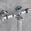 Thermostatic Shower Faucet Mixing Valve Thermostatic Faucet Shower Faucet Bathroom Combination Water Long Spout Bathtub Faucet 2