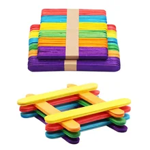 50 шт./компл. красочные деревянные мороженое эскимо палки DIY ручной работы деревянные палки для детей кухонные инструменты
