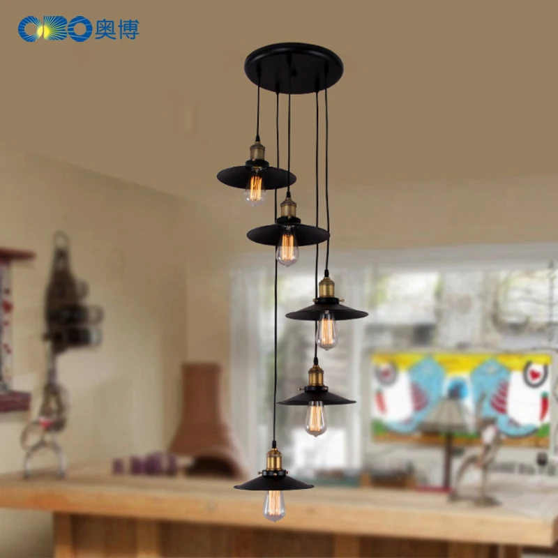 black vintage industrial pendant light nordic retro lights iron lampshade loft edison lamp metal cage dining room Countryside цена black vintage industrial pendant light nordic retro lights iron lampshade loft edison lamp metal cage dining room Countryside цены онлайн