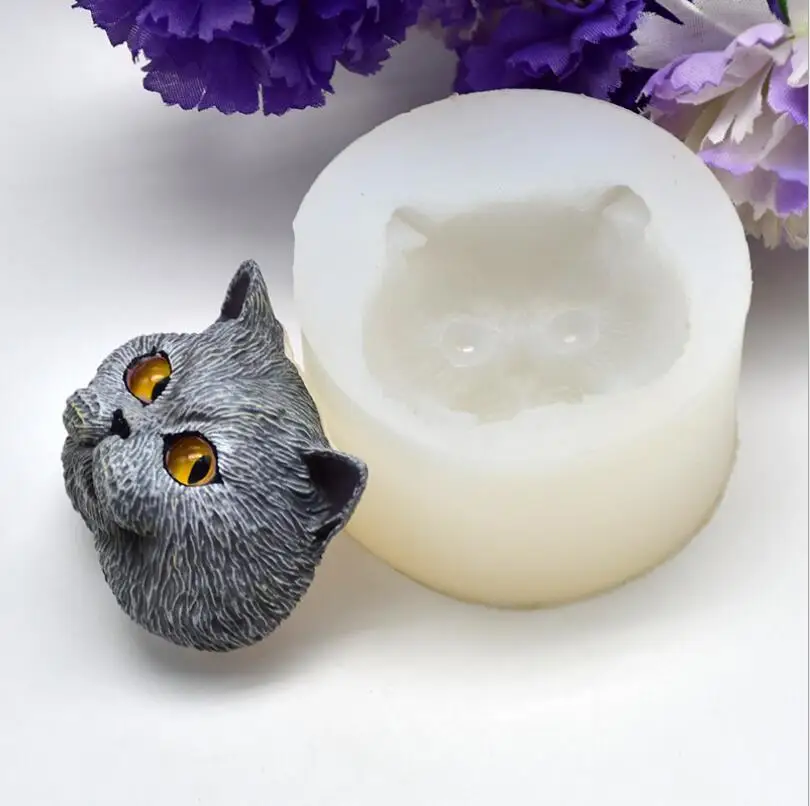 

1pcs 3D Cat Shaped Silicone Resin Molds Aromatic Plaster Mold Decoration For DIY Handmade Craft Jewelry Making