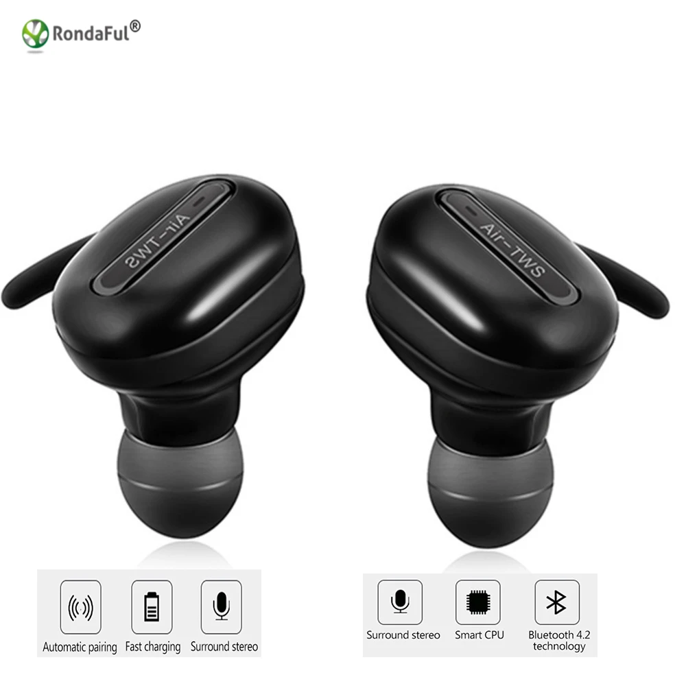 Wireless Bluetooth 4.1 Earbuds Hidden Invisible Earpiece Micro Mini