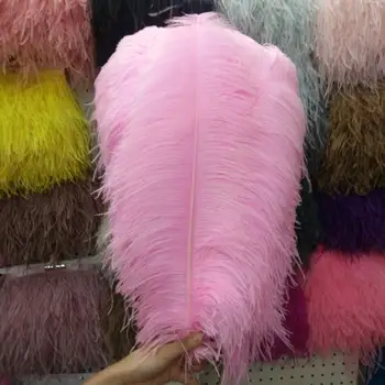 

Free shipping new 10 PCS Pink ostrich feathers 50-55 cm/20-22 inches plume wedding performing art decoration feather