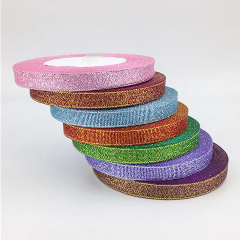 10mm x 25 Yards 22 Metres - Silver Sparkle Organza Ribbon Roll