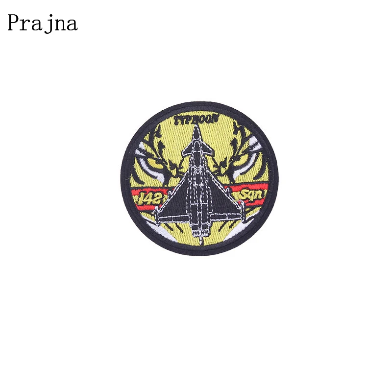 

Prajna War Aircraft Iron On Patches For Clothing Patch Embroidered Tiger Badges DIY For T-shirt Kids Accessories Decoration