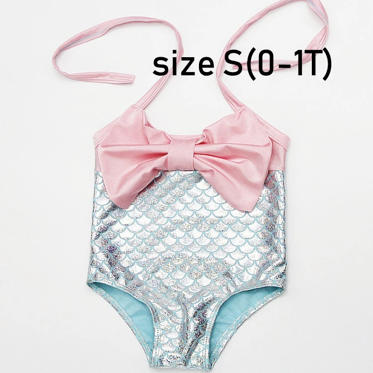 Dollplus Одежда Для Купания Девочек преддошкольного возраста цельный стильный летний набор бикини Русалка купальный костюм купальник - Цвет: blue size S