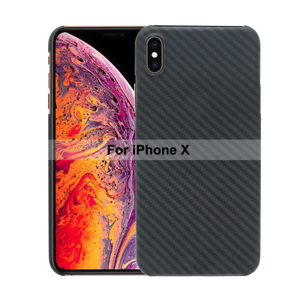 Новинка для iPhone 11 Pro Max чехол из углеродного волокна с узором ультратонкий защитный чехол из арамидного волокна для iPhone XS XR XS Max X 7 8 Plus - Цвет: For iPhone X