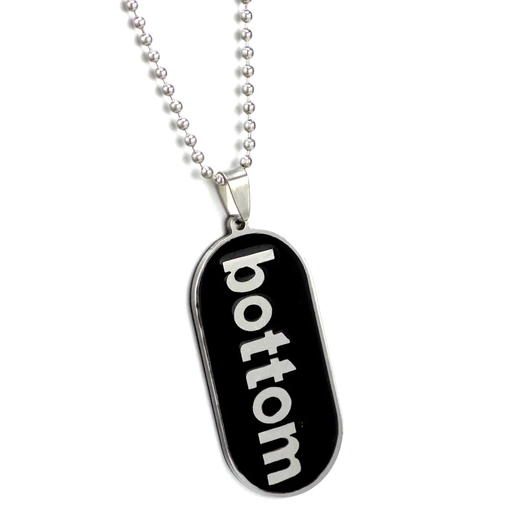 

youe shone Gay Pride Bottom Comical Jewelry Dog Tag Necklace