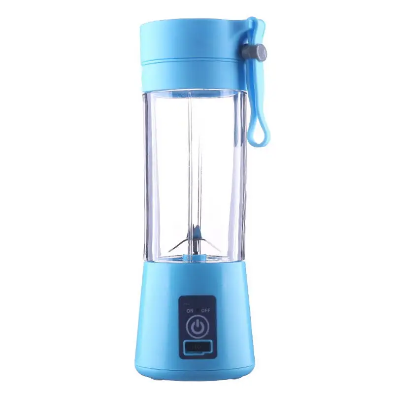 blue USB перезаряжаемая вода+ бутылки овощи соковыжималка для лимонов бутылка для воды ручной блендер Milkshake Smoothie Maker Drinkware - Цвет: blue
