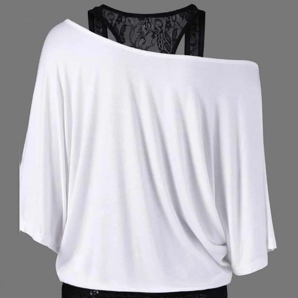 Страусиная модная женская блузка, летняя кружевная Свободная рубашка с открытыми плечами и коротким рукавом, однотонные женские топы Blusas Mujer
