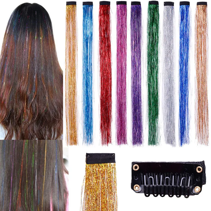 Buy 9 Glitter Shiny Colors Hair Tinsel Sparkle Bling
