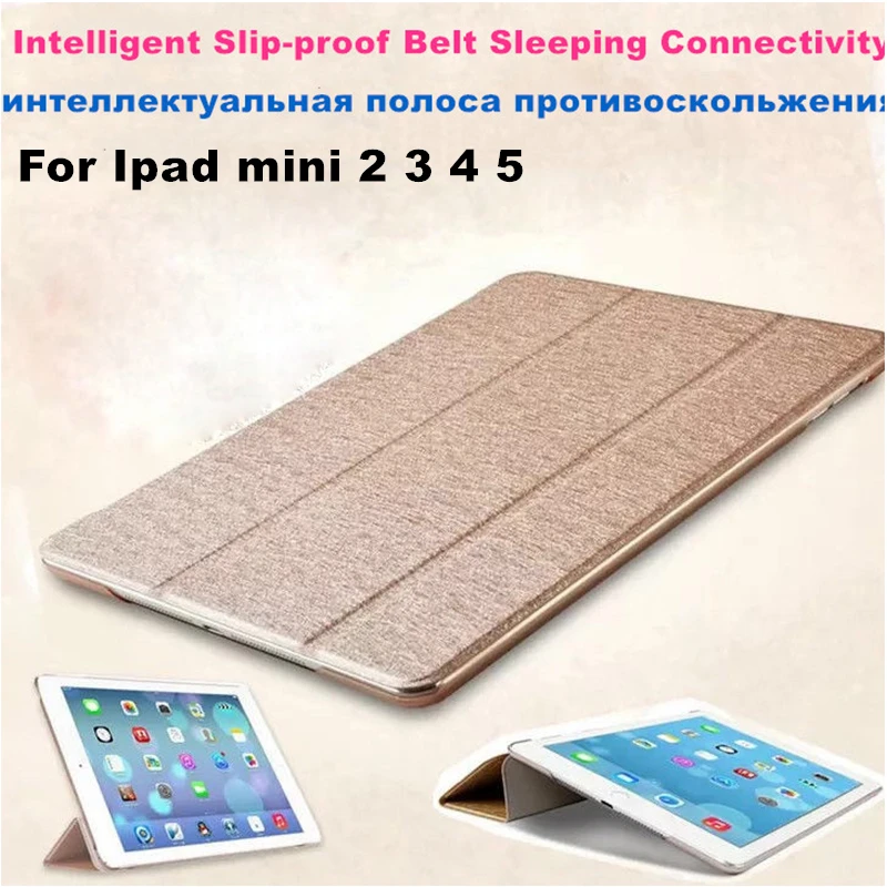 

Case for iPad Mini 4 3 2 5 Case PU Leather Silicone Soft Back Trifold Stand Sleep Smart Cover for iPad Mini 2 5 2019 Case Funda